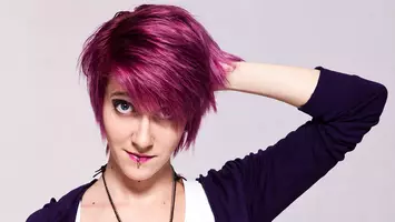 woman with purple hair