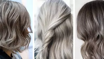 Three women with different shades of mushroom blonde hair color