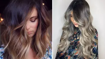 photo of women with teasylights in hair