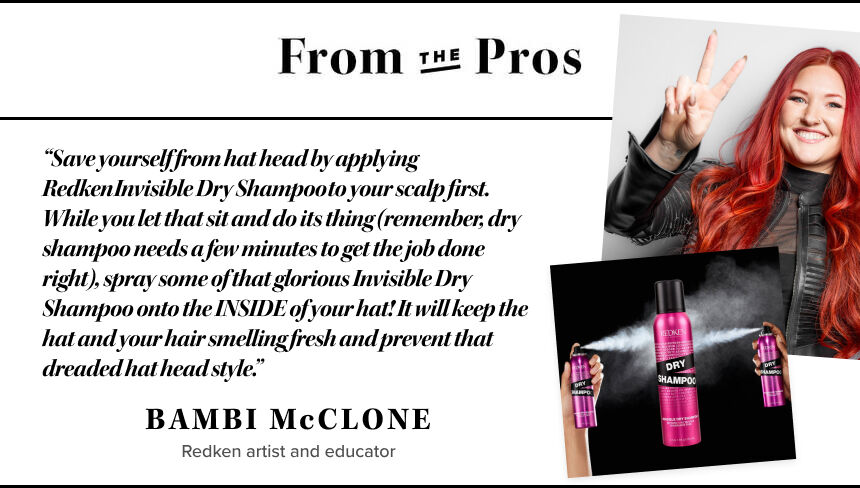 Image of Redken brand ambassador Bambi McClone and the Matrix Invisible Dry Shampoo