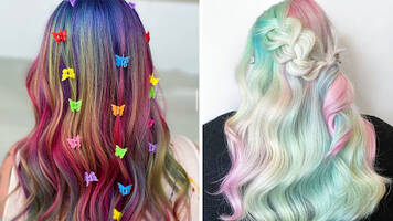 Cute Messy Half up Pigtails(Platinum Blonde)