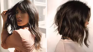 woman with dark chocolate hair color