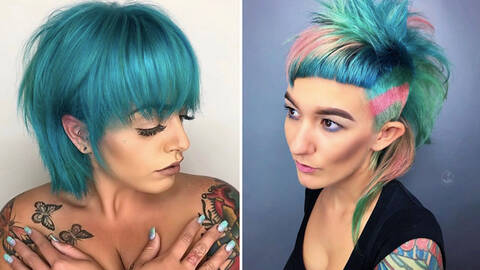photo of women with mullet hair