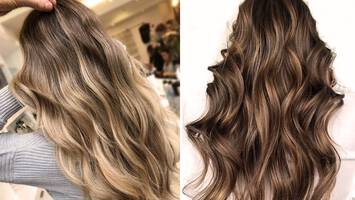 photo of women with teasylights in hair