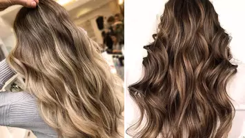 photo of women with teasylights in hair