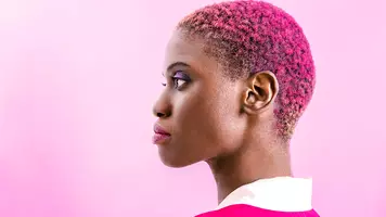 Photo of dark skin women with beautiful hair colors