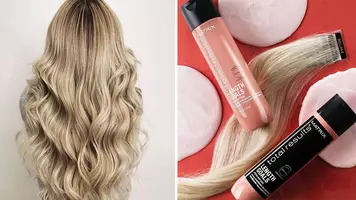 Photo of woman with long blond hair clip-ins
