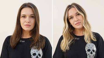 A woman with a gorgeous hair transformation