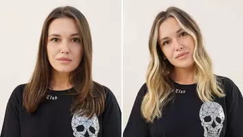 A woman with a gorgeous hair transformation