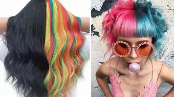 Half and half hair colors