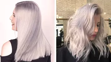 women with titanium hair color