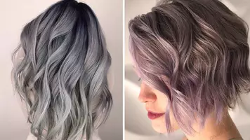 photo of woman with smoky hair color