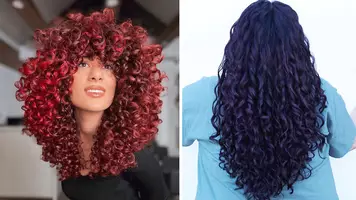 Photo of women with colorful curls