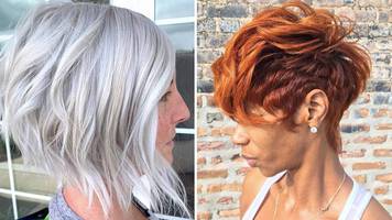 photos of short haircuts for older women