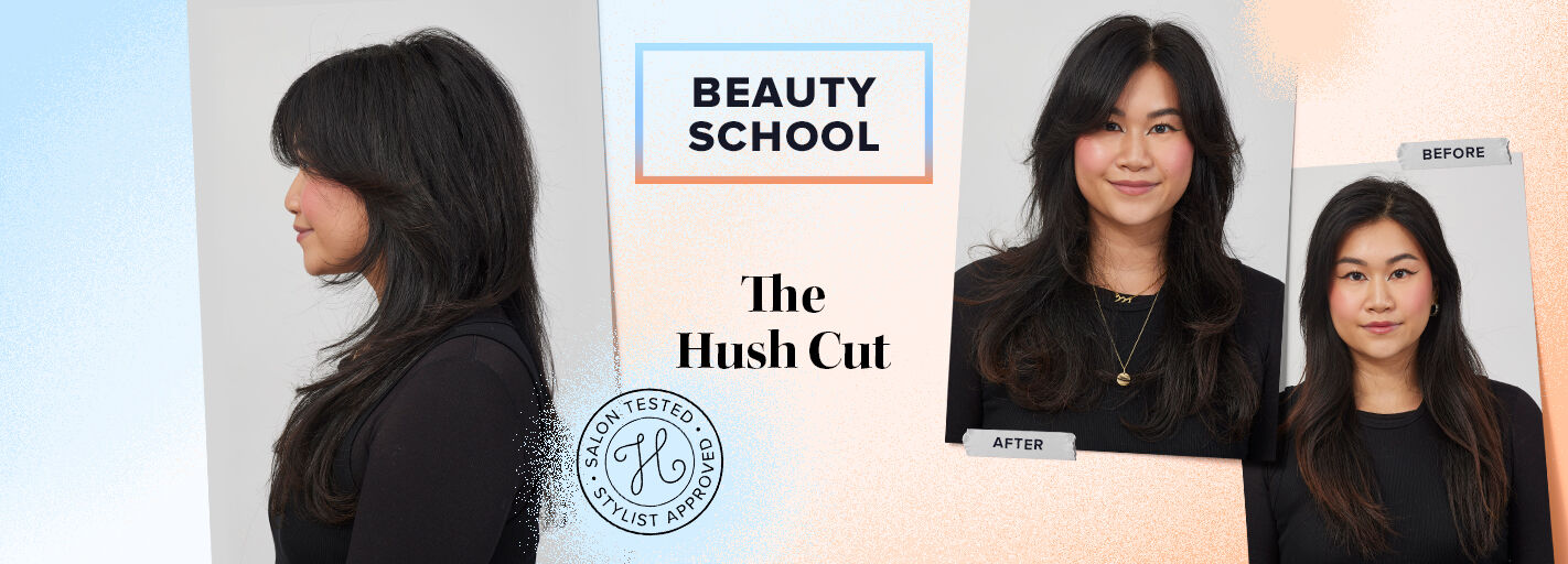 Woman with a classic shag hairstyle