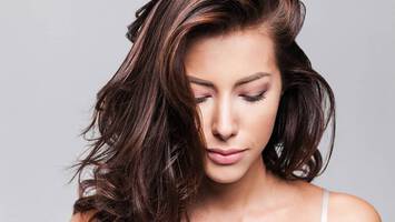 photo of woman with rose brown hair color