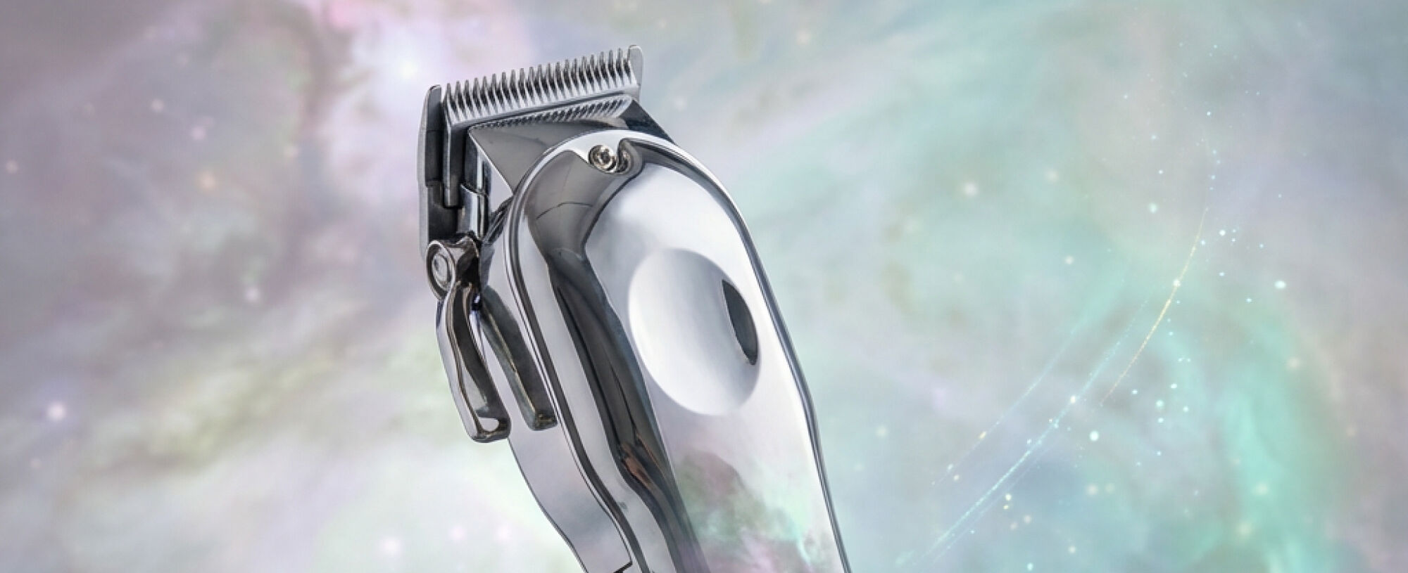 Woman with blonde hair on a background with argan and jojoba oil