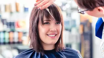 photo of woman with choppy bangs