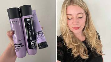 a photo of an editor after their matrix unbreak my blonde review