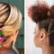 woman with holiday hair updo