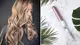 photo of curling wand and beautiful curly hair