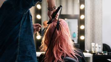 curling pink hair