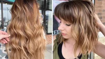 two women with sombre hair color