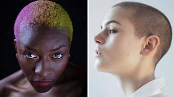 photo of woman with shaved side