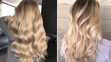 women with champagne blonde hair