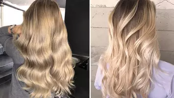 women with champagne blonde hair