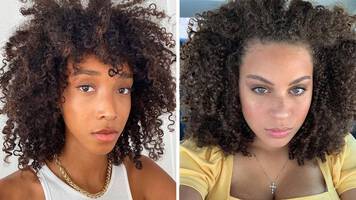 photo of beautiful women with big curls how to get big curls