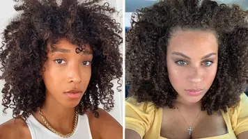 photo of beautiful women with big curls how to get big curls