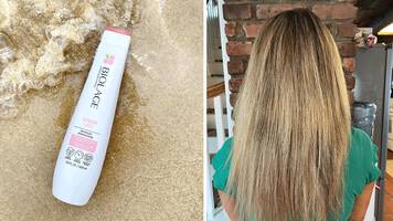 woman conditioning hair