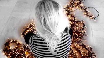 photo of metallic silver hair color