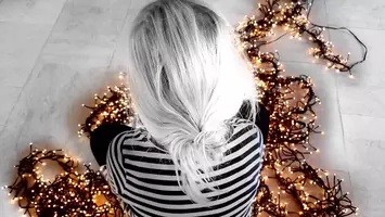 photo of metallic silver hair color