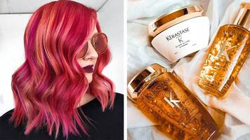 photo of client and kerastase products