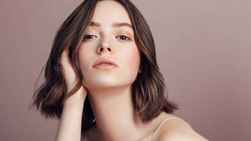 woman with beautiful hair color for hair color consultation