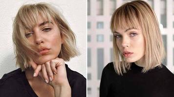 photo of women with french girl hair