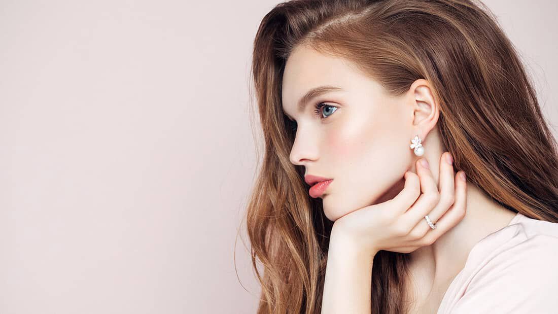 woman with long thick hair