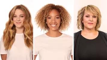 three women with the best hair color for their age
