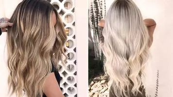 photo of women with rooted blonde hair color