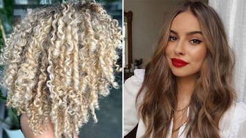Two women with voluminous hair
