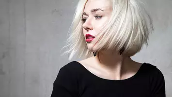 windswept platinum bob