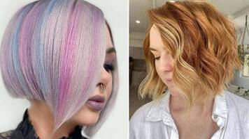 woman with short colorful hair