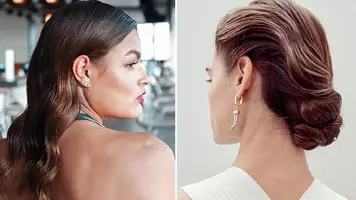 Photo of women with slicked gel hairstyles