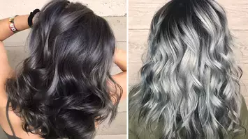 blue gray hair trend