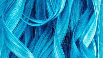 Blue Curled Hair