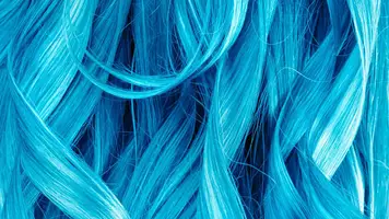 Blue Curled Hair