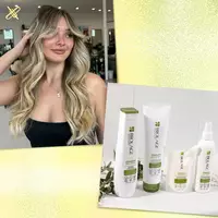 woman with split ends smiling