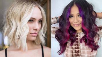 photo of two women with a middle part hairstyle